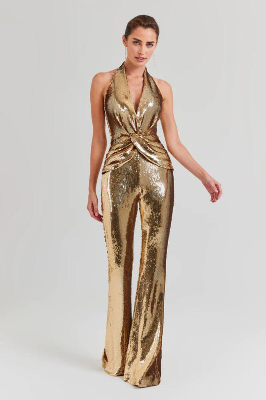 Jumpsuit Elegante sin Espalda con Lentejuelas para Mujer - Image 18