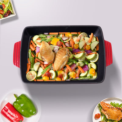 Sartén Rectangular de Hierro Fundido sin Recubrimiento - Image 10