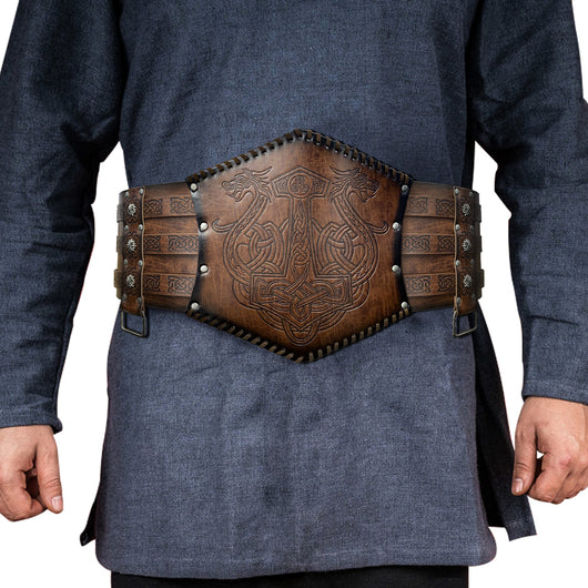 Cinturón Ancho Estilo Vikingo Nórdico con Relieve - Image 37