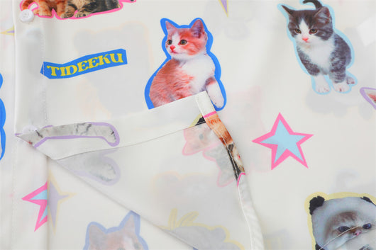 Camisa Estampada con Diseño Gatito para Hombre - Image 26