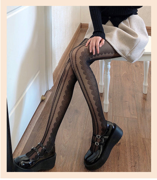 Medias Estilo Japonés con Encaje - Pantys Finos Resistentes al Desgarrado - Image 8