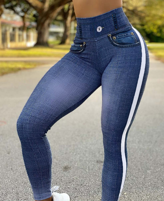 Pantalones Yoga Denim Ajustados de Secado Rápido para Mujer - Image 14