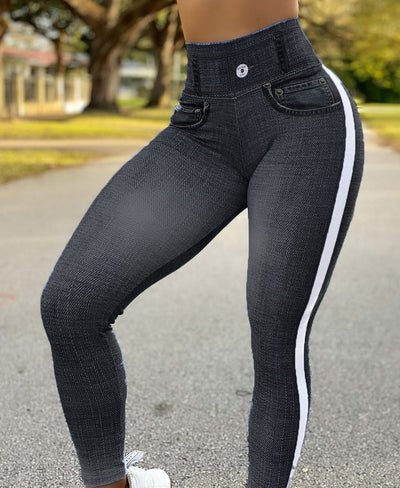 Pantalones Yoga Denim Ajustados de Secado Rápido para Mujer - Image 16