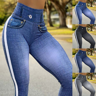 Pantalones Yoga Denim Ajustados de Secado Rápido para Mujer - Image 19