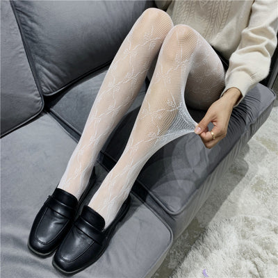 Medias de Malla Fina HANAFUJI - Pantyhose Sedoso Negro - Image 24