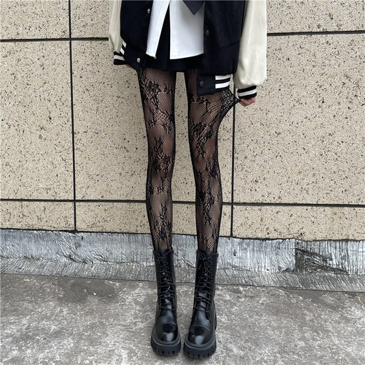 Medias de Malla Fina HANAFUJI - Pantyhose Sedoso Negro - Image 26
