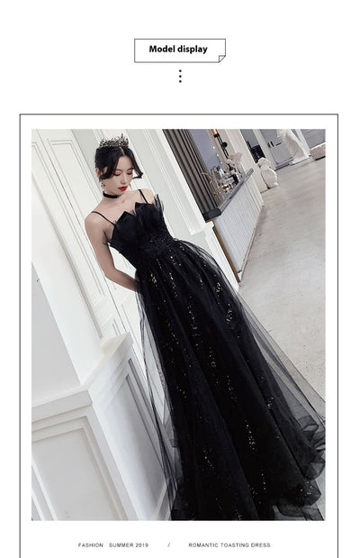 Vestido de Noche Negro Elegante de Diseño Exclusivo - Image 24