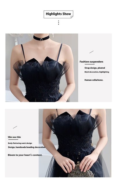 Vestido de Noche Negro Elegante de Diseño Exclusivo - Image 28
