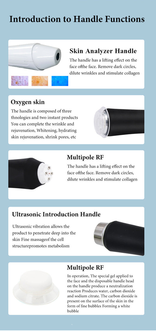 Dispositivo de Lifting Facial 3 en 1 con Ultrasonido, CO2 y Oxígeno - Image 6