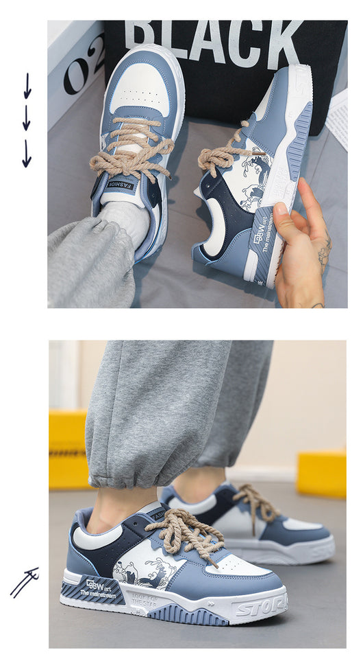 Zapatos Deportivos Casuales de Cuero con Plataforma Elevadora para Hombre - Image 9