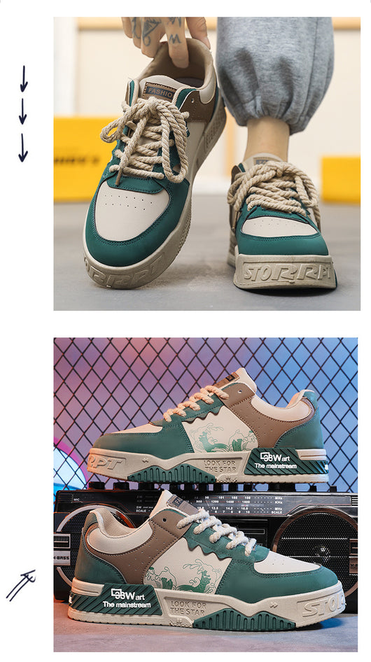 Zapatos Deportivos Casuales de Cuero con Plataforma Elevadora para Hombre - Image 11