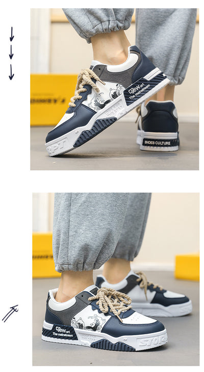 Zapatos Deportivos Casuales de Cuero con Plataforma Elevadora para Hombre - Image 12