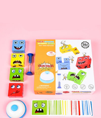 Cubo Mágico de Madera con Patrones de Expresiones - Bloques Educativos Montessori - Image 21