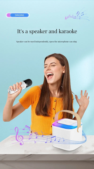 Equipo de Karaoke Bluetooth con Micrófono Inalámbrico Dual y Luces RGB - Image 13