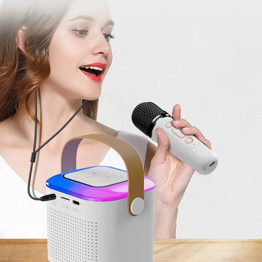 Equipo de Karaoke Bluetooth con Micrófono Inalámbrico Dual y Luces RGB - Image 19