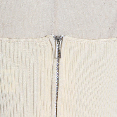 Chaleco Calado Mujer Cuello Bajo Diseño Fishbone Transparente - Image 25