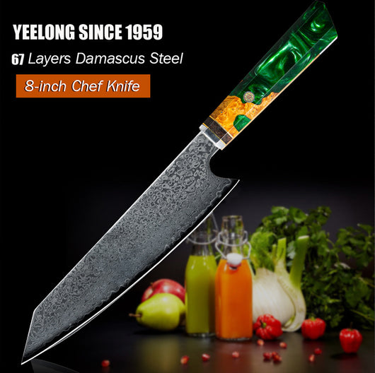 Cuchillo de Chef Acero Damasco Profesional - Image 10