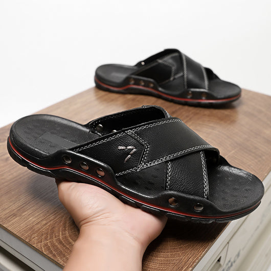 Pantuflas Cómodas para Hombre en Cuero Genuino - Image 12