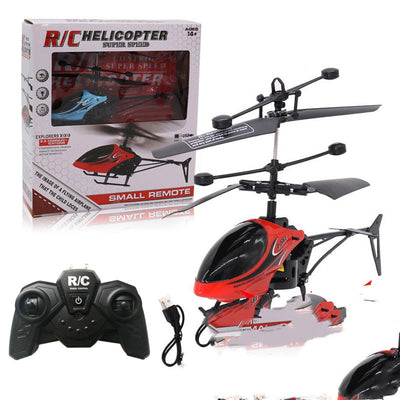 Light blue and black mini remote control helicopter with '2.5HZ' text, dual rotors, and landing skid. - Image 8