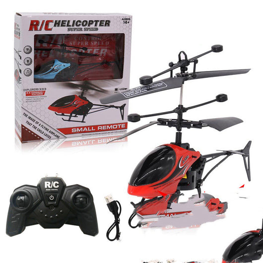 Light blue and black mini remote control helicopter with '2.5HZ' text, dual rotors, and landing skid. - Image 8