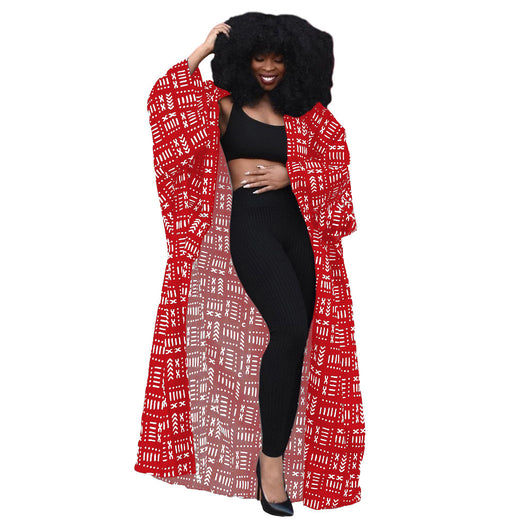 Cardigan Largo Estampado Holgado de Diseño Versátil - Image 13