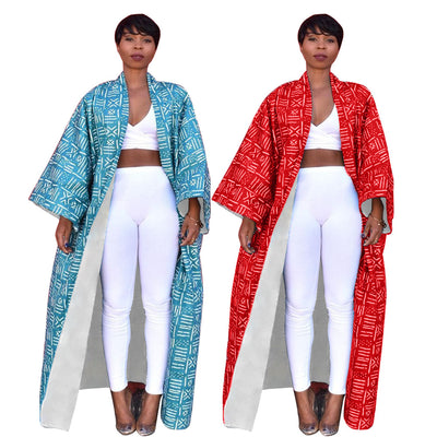 Cardigan Largo Estampado Holgado de Diseño Versátil - Image 21