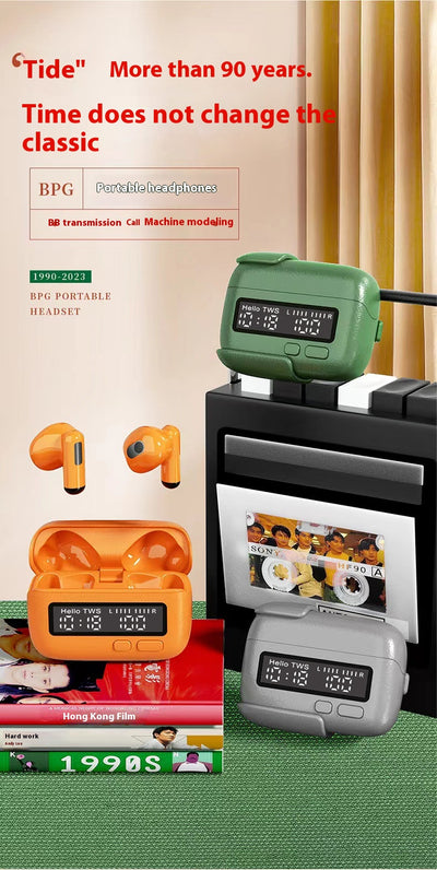 Audífonos Bluetooth Portátiles con Pantalla Digital y Reloj - Image 8