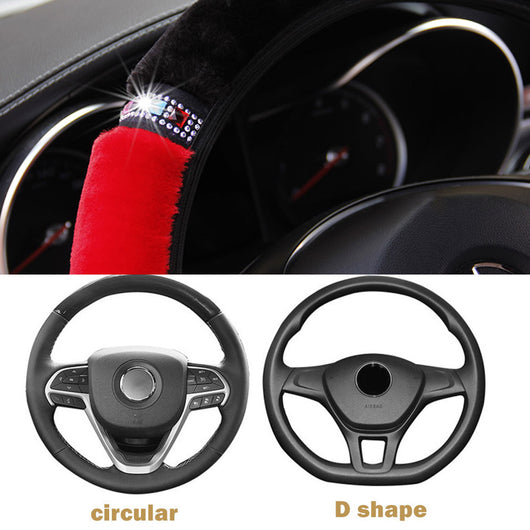 Funda de Volante Peluche Diamante Elástica Corta - Image 12
