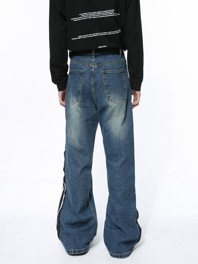 Pantalones Vaqueros Patchwork Retro Estilo Americano con Cierre de Diseño - Image 20