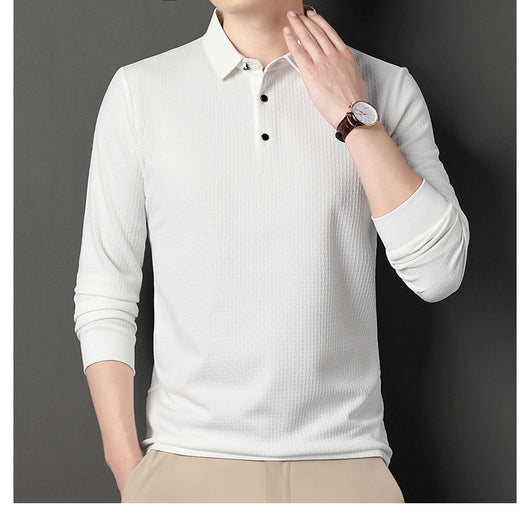 Camiseta Jacquard Manga Larga Otoño para Hombre Joven y Adulto - Image 15