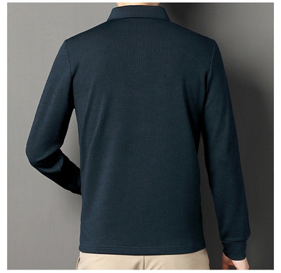 Camiseta Jacquard Manga Larga Otoño para Hombre Joven y Adulto - Image 20