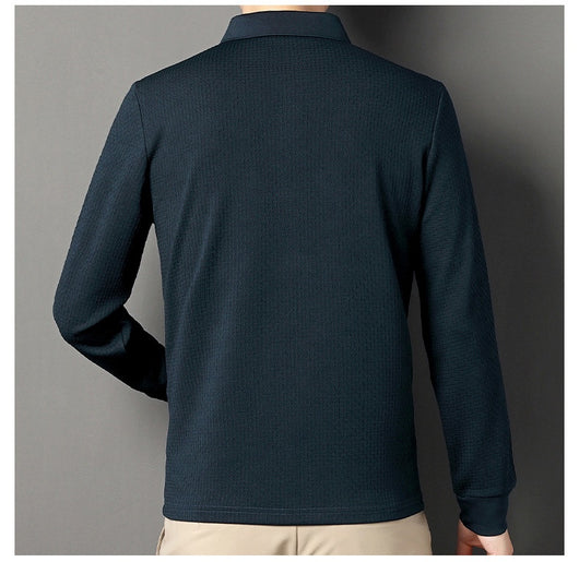 Camiseta Jacquard Manga Larga Otoño para Hombre Joven y Adulto - Image 20