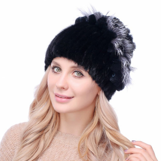 Gorro de Piel de Visón y Zorro Tejido - Colección Otoño Invierno - Image 19