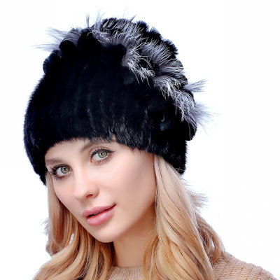 Gorro de Piel de Visón y Zorro Tejido - Colección Otoño Invierno - Image 20