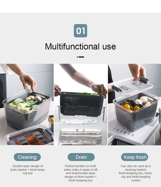 Caja Organizadora de Conservación para Refrigerador de Gran Capacidad - Image 18