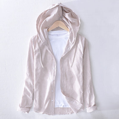 Camisa Hoodie de Lino y Algodón con Estilo Artístico para Jóvenes - Image 13