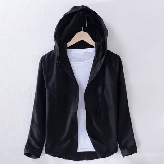 Camisa Hoodie de Lino y Algodón con Estilo Artístico para Jóvenes - Image 15