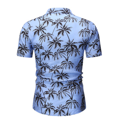 Camisa Suelta con Solapa Estampada para Hombre - Image 16