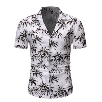 Camisa Suelta con Solapa Estampada para Hombre - Image 22