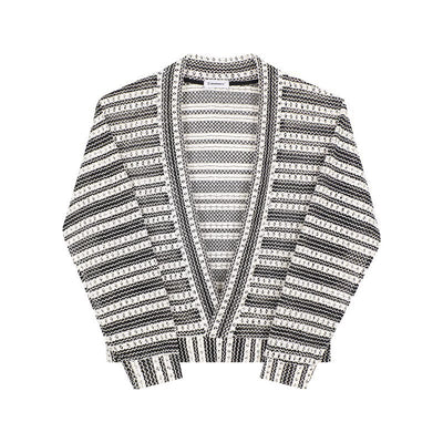 Camisa Tejida Jacquard con Escote en V y Detalles Calados para Hombre - Image 16