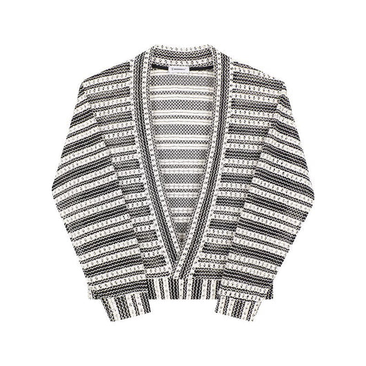 Camisa Tejida Jacquard con Escote en V y Detalles Calados para Hombre - Image 16