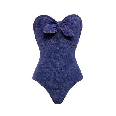 Traje de Baño Vintage Denim Una Pieza para Mujer - Image 20