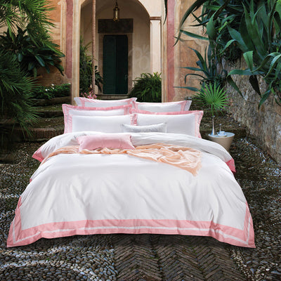 Juego de Cama Blanco 4 Piezas Algodón Puro Estilo Europeo - Image 37