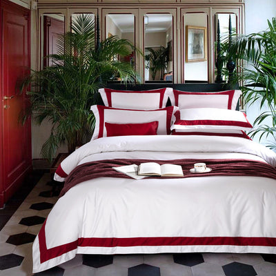 Juego de Cama Blanco 4 Piezas Algodón Puro Estilo Europeo - Image 39