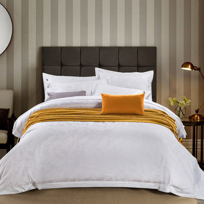 Juego de Cama Blanco 4 Piezas Algodón Puro Estilo Europeo - Image 43