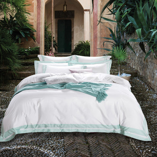 Juego de Cama Blanco 4 Piezas Algodón Puro Estilo Europeo - Image 46