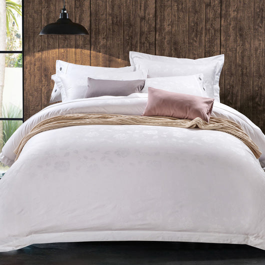 Juego de Cama Blanco 4 Piezas Algodón Puro Estilo Europeo - Image 50
