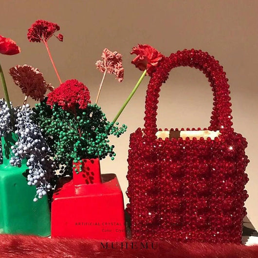Bolso Tejido a Mano con Perlas - Image 21