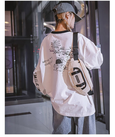 Bolsa Pecho Hip Hop Personalizada - Estilo Urbano Crossbody - Image 20