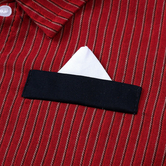 Conjunto de Tirantes con Corbatín Rojo a Rayas para Niño - Outfit Elegante para Celebraciones - Image 7